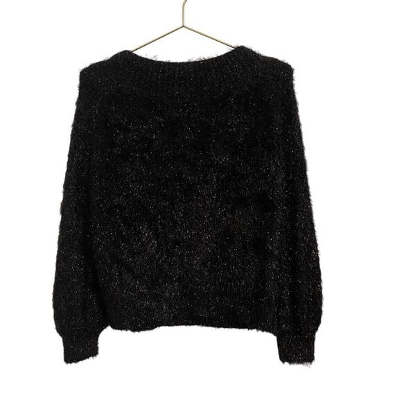 Express Black Boatneck Eyelash Sweater Size SP - Picture 6 of 9